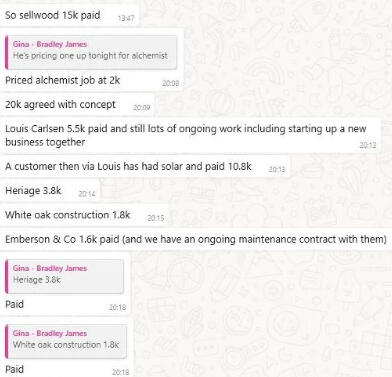 Client feedback