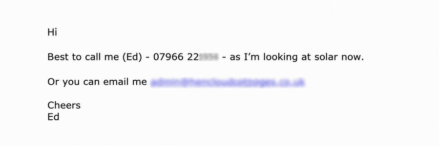 Interested company reply